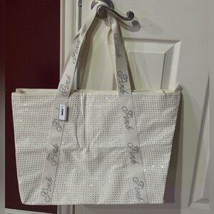 PINK Victoria's Secret White bling  Tote Bag